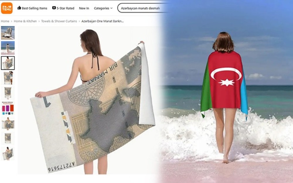 Temu"dan Azərbaycan manatı və bayrağına qarşı hörmətsizlik - FOTOLAR